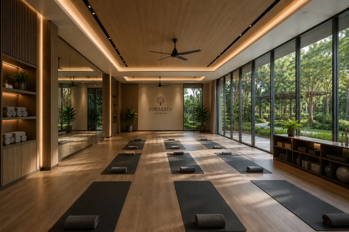 Aerobics and yoga studio