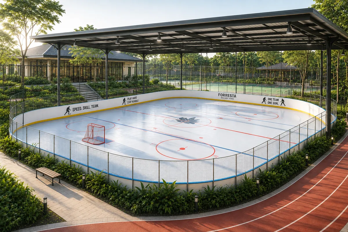 Roller hockey rink