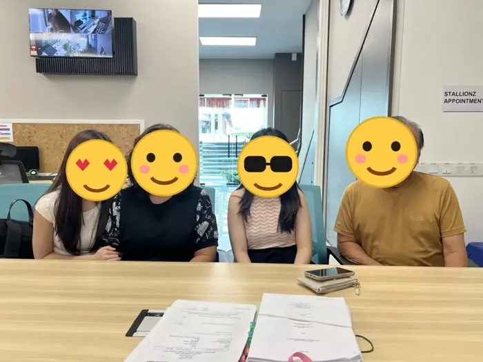 Happy buyers collecting their keys with Team AcEz