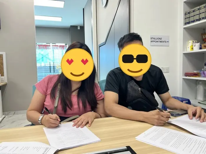 Happy buyers collecting their keys with Team AcEz