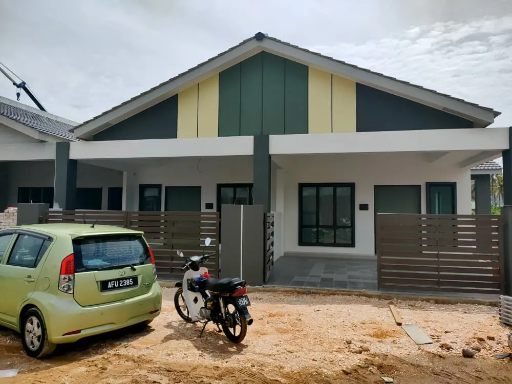 A completed single storey unit on the same development, to the same developer specification