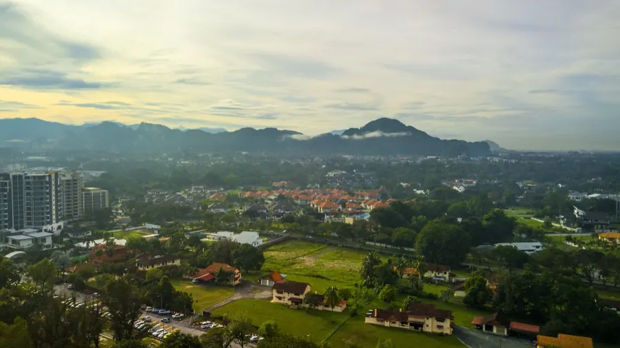 Aerial view of Ipoh