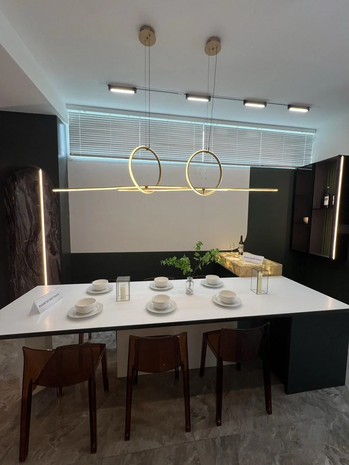 Dining area of the completed double storey Pearl Garden show unit