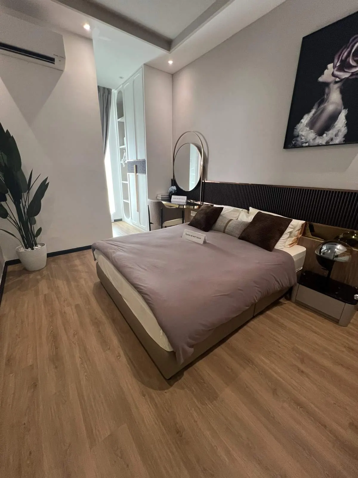 Master bedroom of the completed double storey Pearl Garden show unit
